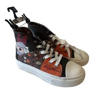 Disney Minnie Mouse Patchwork High-Top Sneakers – Size 4